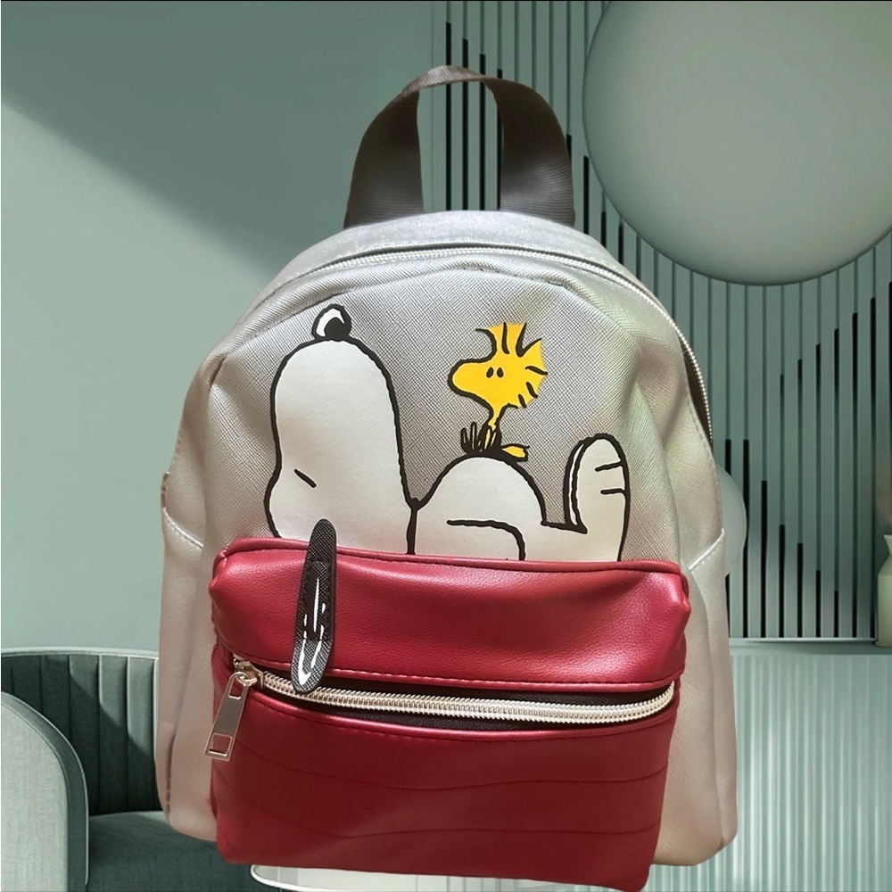 Snoopy and Woodstock Red Backpack